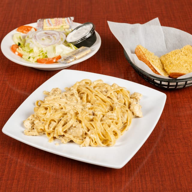 Chicken Fettuccine Alfredo.